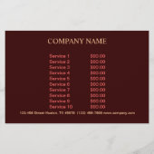 Matig dessert cupcake bakkerij flyer (Achterkant)