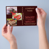 Matig dessert cupcake bakkerij flyer (Hand)