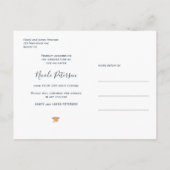 Matig elegant afstuderen fotocollage aankondigingskaart (Achterkant)