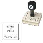 Matig Elegant Couples name Rubber Stamp Rubberstempel (Gestempeld)