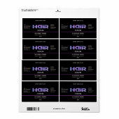 Matig elegant, eenvoudig haarserumlabel etiket (Full Sheet)