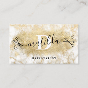 Matig elegant goudglitter marmer visitekaartje