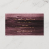 Matig elegant goudmonogram visitekaartje (Achterkant)