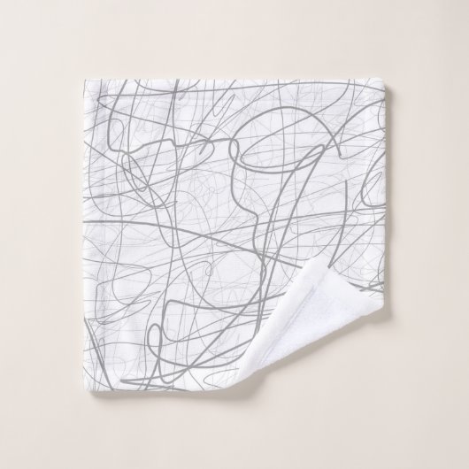 Matig elegant grijze schets bad handdoek (Wasdoekje)
