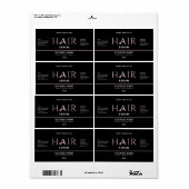 Matig elegant haarserumlabel etiket (Full Sheet)