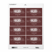 Matig elegant haarserumlabel etiket (Full Sheet)