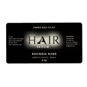 Matig elegant haarserumlabel etiket (Voorkant)