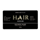 Matig elegant haarserumlabel etiket (Voorkant)