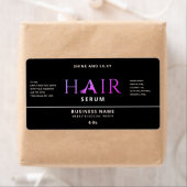Matig elegant haarserumlabel etiket (Insitu)
