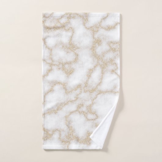 Matig elegant marmer faux gouglitter bad handdoek (Handdoek)