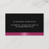 Matig elegant martini cocktail glazen barman visitekaartje (Achterkant)