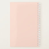 Matig elegant roos goudlipstick make-up planner (Achterkant)