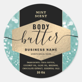 Matig elegant-skelet-etiket voor schrijfboter ronde sticker