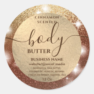 Matig elegant-skelet-etiket voor schrijfboter ronde sticker