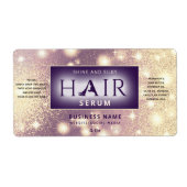 Matig elegant sparkle HAIR-serumlabel Etiket (Voorkant)