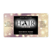 Matig elegant sparkle HAIR-serumlabel Etiket (Voorkant)