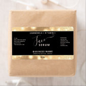 Matig elegant sparkle script face serumlabel etiket (Insitu)