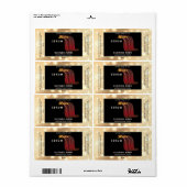 Matig elegant sparkle-script, serumlabel etiket (Full Sheet)