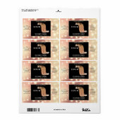 Matig elegant sparkle-script, serumlabel etiket (Full Sheet)