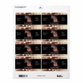 Matig elegant sparkle-script, serumlabel etiket (Full Sheet)