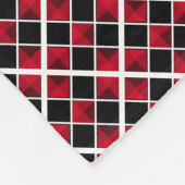 Matig elegant zwart-wit ingecheckt fleece deken (Hoek)