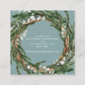 Matig elegante eucalyptusbotanische baard vierkante visitekaartje (Achterkant)