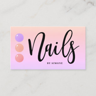 Matig elegante nagellak laat kleurrijke nagels val visitekaartje
