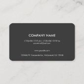 Matig en elegant grijs monogram geborsteld alumini visitekaartje (Achterkant)