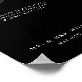 Matig en minimaal Guestbook script zwart Poster (Hoek)
