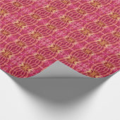 Matig, fijn, batik Gold Pink Wrapping Paper Cadeaupapier (Hoek)