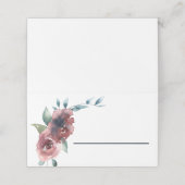 Matig Floral Burgundy Navy Peach Blush (Buitenkant ongevouwen)