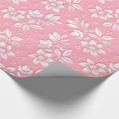 Matig Floral roze wit glas Cadeaupapier (Hoek)
