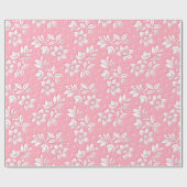 Matig Floral roze wit glas Cadeaupapier (Vlak)