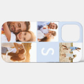 Matig fotocollage monogram zwart initiaal Case-Mate iPhone case (Achterkant (horizontaal))