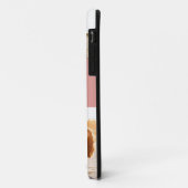 Matig fotocollage monogram zwart initiaal Case-Mate iPhone case (Achterkant/links)