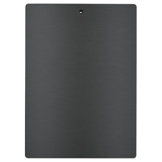 Matig geborsteld metaal zwart grijs monogram klembord (Achterkant)