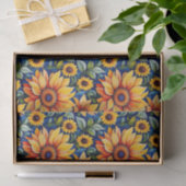 Matig gele zonnebloem tissuepapier (Geschenk)