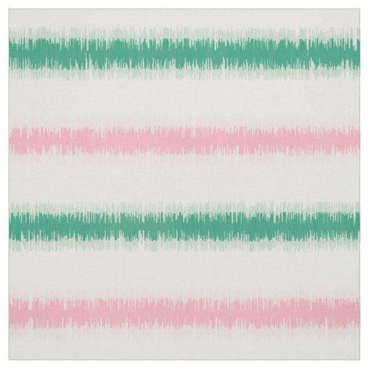 Matig getextureerde roze groene ikat strepen patte stof (Swatch)
