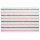 Matig getextureerde roze groene ikat strepen patte stof (Fat Quarter)