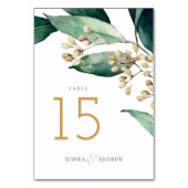 Matig geverfde botanische bruine bruiloft kaart (Achterkant)