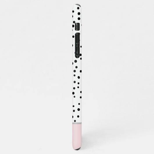 Matig gierpastroze met persoonlijke naam iPhone hoesje (Linkerkant)