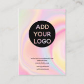 Matig girale regenboogscript oorscherm visitekaartje (Achterkant)