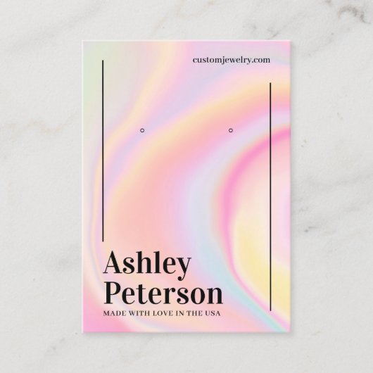 Matig girale regenboogscript oorscherm visitekaartje (Voorkant)