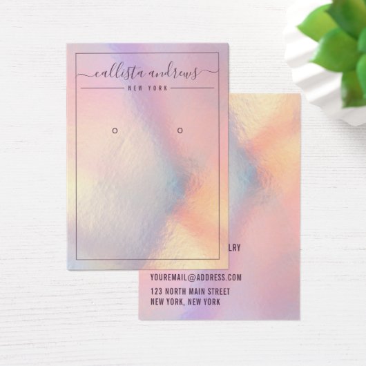 Matig 'Girly Peach' Iridescent Earring Display Kaa Visitekaartje (Bureau)