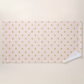 Matig Girly Pink en Gold Polka Dots Pattern Strandlaken (Voorkant)