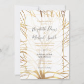 Matig Gold Tree Silhouette Minimaal wit ontwerp Kaart (Voorkant)
