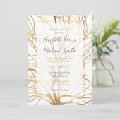Matig Gold Tree Silhouette Minimaal wit ontwerp Kaart (Staand voorkant)