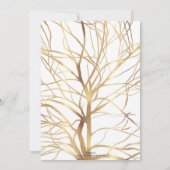 Matig Gold Tree Silhouette Minimaal wit ontwerp Kaart (Achterkant)