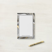 Matig goud- en grijze geode mineraal Abstract Post-it® Notes (Op bureau)