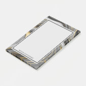 Matig goud- en grijze geode mineraal Abstract Post-it® Notes (Schuin)